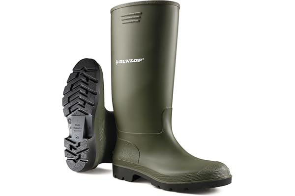 DUNLOP Pricemastor - Unisex Knee High Wellington Rain Boots for Outdoor and Gardening