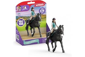 schleich HORSE CLUB | Lisa & Storm 42712 | bewegliche Mädchenfigur | mit Pferde Zubehör | tolles Geschenk für Mädchen und Jungen | Pferde Spielzeug ab 5 Jahren | 6-teiliges Spielset