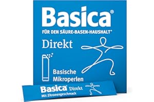 Basica Direkt® Basen-Mikroperlen zur direkten Einnahme ohne Wasser - praktisch für unterwegs, vegan, laktosefrei, ohne Zucker, basische Mineralien und Spurenelemente, Säure-Basen-Balance, 30 Sticks
