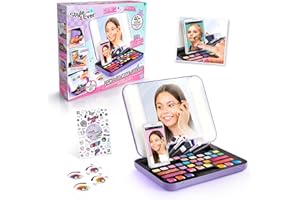 Canal Toys - Style 4Ever - Maletín de Maquillaje con Espejo y luz LED - Con Soporte para Móvil, +40 Accesorios, Sombras de Ojos, Coloretes, Brillos de Labios, Pinceles - Light-Up Make Up Case - OFG247