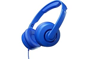 Skullcandy Cassette Junior Casque Supra-Auriculaire Filaire, Limitation du Volume, Microphone, Compatible Appareils Bluetooth + Ordinateurs - Bleu