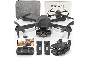 TTROARDS 12 Droni con Telecamera per Bambini 1080P Telecamera Regolabile 1080P Drone 2.4GHz WIFI FPV drones,RC Quadcopter con Posizionamento Ottico del Flusso per principianti,3D Flip,2 Batterie