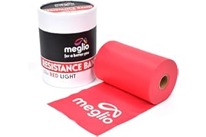 Meglio Resistance Bands Roll - Latex Free Exercise Bands for Building Strength, Pilates Band for Fitness, Flexibility, Physiotherapy, Stretching & Yoga Bands | (23 Meter)