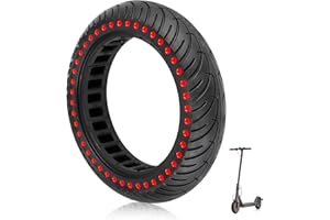 ANSENI Pneu Plein 8,5 Pouces (8 1/2x2)(50/75-6.1) Increvables pour Trottinette Électrique,Compatible Tous Modèles avec Roue 8 1/2x2, Xiaomi M365, 1S, Pro2, Gotrax, Wispeed (Point Rouge 1 unité)