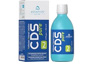 AQUARIUS pro life ® - CDSpure 250 ml - patentierte Chlordioxid Lösung I CDL Tropfen I Chlorine Dioxide Solution I Der ideale Begleiter für Urlaub oder Ausflug I inkl. Dosierbecher + Pipette