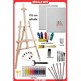 DSH Doğal Seramik Hamuru L&uuml;ks Resim Başlangı&ccedil; Seti 3-ş&ouml;vale (ş&ouml;valye), Tuval (tual Seti), Ressam Akrilik Yağlı Boya Seti