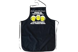 PASSAPAROLA Grembiule da Cucina simpatico, spiritoso,grembiule divertente-umoristico,MADE IN ITALY, 100% Cotone,dimensioni indicative 64x80 cm.