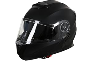 SPEEDWAY 1970 Speedway Casco Moto - Osma - Casco Modular, Ideal Tanto para Hombre como Mujer, Nuestro Casco de Moto Integral es Ideal para la Ciudad, capacete Moto homologado ECE y Dot - Negro