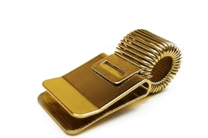 OMG Metalowy uchwyt na długopis do notatnika, schowka, dziennika, pamiętnika, idealny dla lekarzy, pielęgniarek, pracowników, biura - [pojedynczy] - złoty