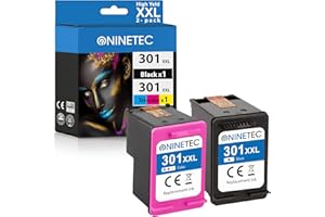 301 XL tusz do drukarki, wielopak, zamiennik do HP 301 tusze do drukarek HP 301 XL 301XL do DeskJet 1010 1050a 1510 2050 2540 2542 3050a Envy 4500 4504 OfficeJet 4630 4632 NINETEC Czarny kolor