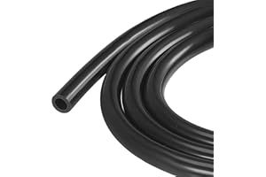 sourcing map Tubo in silicone vuoto 10mm ID 16mm OD 3mm tubo spesso parete per motore 2m nero