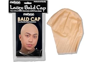 ‎MEHRON Mehron Make-up Professionelle Bald Cap für Erwachsene, Männer & Frauen | Latex-Glatze für Halloween, Cosplay & Theater (Latex)