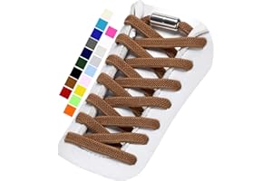 Stepace 1 y 2 Pares Cordones Elásticos con Cerradura de Metal, Cordones Ajustables sin atar para niños y Adultos, Cordones de Zapatos Sin Nudos para Zapatillas Deportivas
