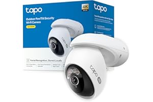 Tapo C560WS, Cámara de Seguridad Exterior Wi‑Fi 6 4K 8 MP, Pan/Tilt 360° AI, Visión Nocturna Color Starlight, Reconocimiento Facial, Zoom Digital 18×, Alarma Luz/Sonido, IP66, Audio Bidireccional