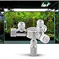 Eookall Co2 Splitter Regulator Distributor, Aquarium Tank CO2 Splitter Regulator Distributor Needle Fine Adjusting Valve for CO2 Regulator with 3 Way Outlets