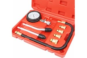 KATSU TOOLS KATSU Set Tester di Compressione per Motori a Benzina e Diesel, Kit di Strumenti Diagnostici per Manometro del Cilindro del Motore del Carburante