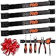 RamPro 4 Heavy-Duty 12" Magnetic Tool Holder Racks | Super Strong Metal Magnet Storage Tool Organizer Bars Set | Great for Garage/Workshops (Mounting Screws Included)