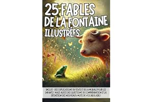 25 Fables de La Fontaine illustrées et annotées pour les enfants: édition contenant des explications du texte et de la morale, des questions de ... définition des nouveaux mots de vocabulaire