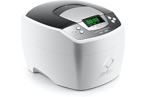 Nettoyeur Ultrasons 2L 160W, LifeBasis Bac a Ultrason en Acier Inox avec Minuterie 1–30 min, Fonction Dégazage et Chauffage à 60°C pour Bijoux, Lunettes, Instruments, Laboratoire