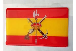 Durabol Pegatina de Resina Bandera España Rectangular con Escudo Legion 70x43mm 1 Uds