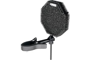 SUUNTOK Microphone Pop Filter for Blue Yeti and Other Mics, Microphone Pop Shield with Enhanced Flexible 360° Gooseneck Clip Stabilizing Arm for Vocal Recording, Live Broadcasting, Gaming (Sponge)