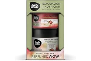 BODY NATUR - Set de Cuidado Corporal Hidratante Intensivo con Mango, Papaya y Marula | Manteca 300 ml | Exfoliante Corporal 200 ml |para una Piel Radiante