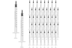 ASelected 200 Pezzi Siringhe per Insulina 1ml Siringhe in Plastica Monouso 1ml Senza Aghi Siringhe per Colostro per Alimenti, Animali Domestici, Laboratori Scientifici, Sigillate Individualmente