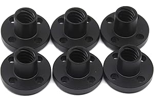 Befenybay 6PCS Diameter 8mm Black TR8x8 Lead Screw Nut for CNC and 3D Printer Parts (Size: Tr8x8)