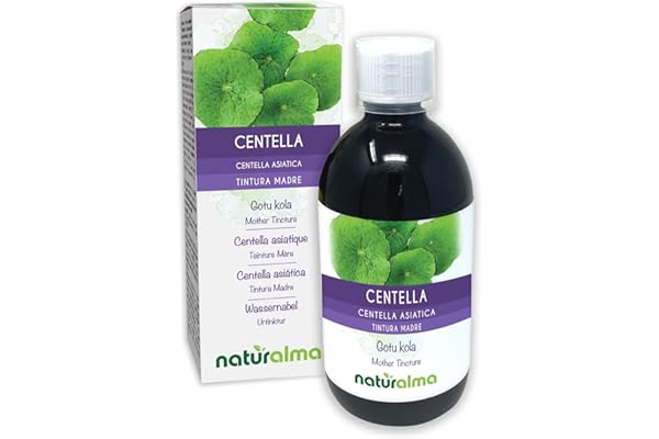 Centella asiatique (Centella asiatica) herbe Teinture Mère sans alcool Naturalma - Extrait liquide gouttes 500 ml - Complément alimentaire - Végétalien ou végan