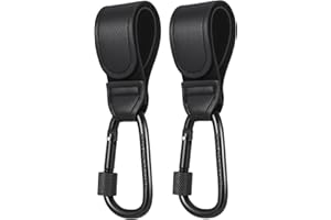 tao pipe 2 Stück Kinderwagen Haken für Wickeltaschen,Kinderwagenhaken Taschenhaken, Anhänger für Kinderwagen in Universeller Passform,Klettverschluss Kinderwagen Haken