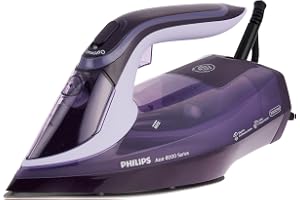 Philips Azur 8000 Series Steam Iron - 3000W, 240g Turbo Steam Boost, No Burns, 55g Continuous Steam, Auto Shut-off - DST8021/36