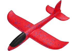Sirecal Glider Planes Toy - Boys Toys 3-12 Years Old Foam Throwing Airplane Toys, Outdoor Garden Toys Aeroplane Toys for Kids Girls Birthday Gifts，Red