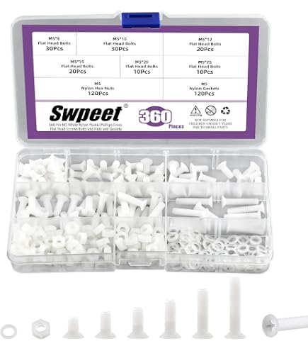 Schneider 03197 Distanziale Esagonale H55 M6, Bianco, Set di 4 Pezzi