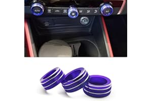 ETHMUNTHA Yuzhao - Manopola per interni in alluminio, per auto, aria condizionata, presa d'aria e presa d'aria, 3 pezzi, per Audi A3 8 V, 2014-2019, colore: blu