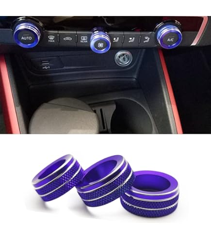 Anelli Decorativi Bocchette Aria Per Audi A3 S3 Q2 - Rosso Alluminio 4 Pezzi - Foto 11