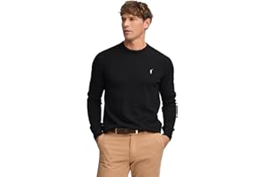 Polo Club Jersey de Punto Trenzado para Hombre con Logo y Cuello Redondo