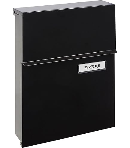 Cassetta Postale Parete In Acciaio Buca Lettere Posta Esterno Con Chiave Nero 36973035 - Foto 12