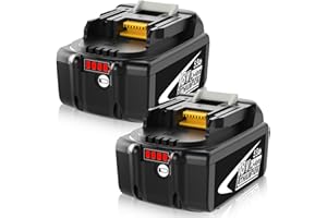 Ibanti 2 Pieces 5.5Ah BL1860B 18V Reemplazo para Makita 18V Bateria BL1850 BL1840B BL1830B BL1820B BL1860 BL1840 BL1830 BL1820 con indicador de Carga Herramientas eléctricas inalámbricas
