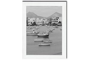 RAHMENGALERIE24 Cadre photo à accrocher - En MDF - 50 x 100 cm - Blanc - 40 tailles différentes - Sélectionnables - Sans passe-partout - Aliyah