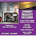 Stormguard Universal Chimney Draught Excluder - Draught Excluder for Chimney Sized 10-70cm (4"- 28") Length x 10-40cm (4"- 16") Width