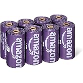 Amazon Basics Premium-Hundekotbeutel mit Lavendelduft, 120 Stück (15 Packungen à 8 Stück)