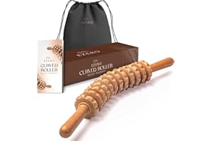 Ezero Rodillo Maderoterapia Anticelulítico de Haya para Cuerpo y Muslos Tacto Suave - Maderoterapia Corporal - Masajeador Celulitis - Rodillo Masaje Celulitis - Maderoterapia Corporal Celulitis