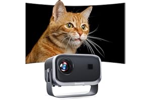 Videoprojecteur【FocusÉlectrique&±45°Correction trapézoïdale】360°Rotating Jimveo retroprojecteur 13000L FHD1080P WiFi6 Bluetooth PortableProjector HomeCinéma 4KSupportépour/Phone FireStick PS5 HDMI USB