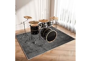 CDVR Alfombra Bateria Alfombras Acusticas Electronica Alfombra para Bateria Acustica Alfombras De Batería Acústico Tapete de Tambor Alfombrillas Insonorizada Antideslizantes 140 x 100 cm - Espesar