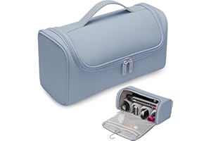 Linpr Estuche Organizador de Viaje Impermeable Compatible con Airwrap/Airstrait/Supersonic - Funda Protectora Portátil con Gancho para Plancha de Pelo, Secador, Moldeador y Accesorios (Azul)