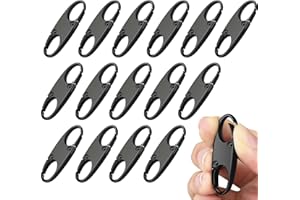 Aiyraa 15 PCS Zipper Clips Anti Theft Deterrent, Zipper Clips Anti Theft, S Carabiner Small Zipper Pull Locks Mini Snap S Hooks for Backpacks, Camping, Traveling, Fishing, Outdoor Sports