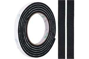 SHINTOP Felt Tape, 5mm Thick Felt Roll 200cm Adhesive Heavy Duty DIY Felt Strip Pads Cut into Any Shape to Protect Your Hardwood and Laminate Flooring, 0.5" x 78.7" (Black)