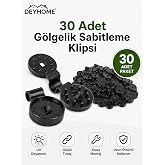 Deyhome G&ouml;lgelik Sabitleme Klipsi UV Dayanımlı &ndash; Sera, Bah&ccedil;e Filesi, G&ouml;lgelik Tente ve Tarım Ağı Sabitleyici Klips Siyah (50)
