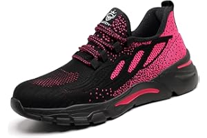 HYCOPROT Obuwie Ochronne Męskie Damskie Trampki ze Stalowymi Noskami Buty Ochronne Damskie Lekkie Antypoślizgowe Wygodne Oddychające Buty Robocze