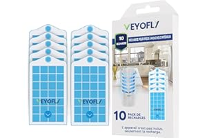 VEYOFLY Recharge pour piège à Insectes Volants, piège à glu, Attrape-Insectes intérieurr, piège à puces intérieur, Maison Plus sûre, piège à moustiques et Mouches des Fruits intérieur (Lot de 10)